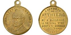 World Coins - France, Medal, Mort d'Adolphe Thiers, 1877, Brass,