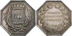 World Coins - France, Token, Chambre de Commerce de Nantes, n.d., Silver, Barre,