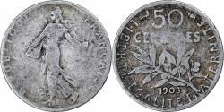 World Coins - Coin, France, Semeuse, 50 Centimes, 1903, Paris, , Silver, KM:854