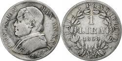 World Coins - Coin, ITALIAN STATES, PAPAL STATES, Pius IX, Lira, 1868, Roma,