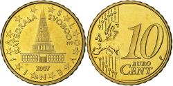 World Coins - Slovenia, 10 Centimes, 2007, Vantaa, Nordic gold,