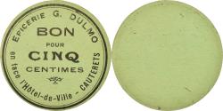 World Coins - Coin, France, Epicerie G. DULMO, Cauterets, 5 Centimes, , Cardboard