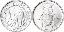 World Coins - Coin, San Marino, 2 Lire, 1974, Rome, FDC, , Aluminum, KM:31