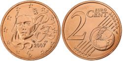 World Coins - France, 2 Euro Cent, BU, 2007, MDP, Copper Plated Steel, , KM:1283