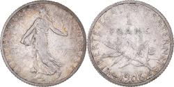 World Coins - Coin, France, Semeuse, Franc, 1906, Paris, , Silver, KM:844.1