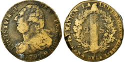 World Coins - Coin, France, 2 sols françois, 2 Sols, 1792, Strasbourg, , Bronze