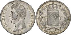 World Coins - France, 5 Francs, Charles X, 1826, Strasbourg, Silver, , Gadoury:643