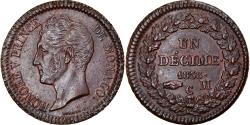World Coins - Coin, Monaco, Honore V, Decime, 1838, Monaco, , Brass, KM:97.1a