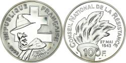 World Coins - Coin, France, Jean Moulin, 100 Francs, 1993, Monnaie de Paris, BE,