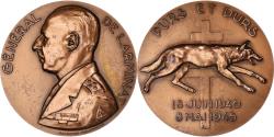 World Coins - France, Medal, FFL Résistance, Général de Larminat, 1945, Bronze, Delamarre