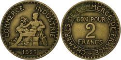 World Coins - France, 2 Francs, Chambre de commerce, 1925, Paris, Aluminum-Bronze,