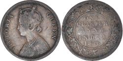 World Coins - Coin, India, 1/4 Anna, 1876