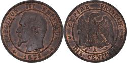 World Coins - Coin, France, Napoleon III, 10 Centimes, 1856, Paris, , Bronze