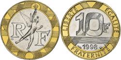 World Coins - France, 10 Francs, Génie, 1998, Paris, BU, Aluminum-Bronze,