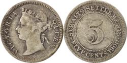World Coins - Coin, Straits Settlements, Victoria, 5 Cents, 1900, , Silver, KM:10