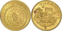 World Coins - Venezuela, Medal, Guarico, Simon Bolivar, Copper Gilt,