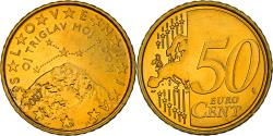 World Coins - Slovenia, 50 Euro Cent, Triglav, the highest mountain in Slovenia, 2007,