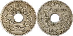 World Coins - Coin, Tunisia, Muhammad al-Nasir Bey, 5 Centimes, 1919, Paris,