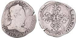 World Coins - Coin, France, Franc au Col Plat, Uncertain date, Rouen, , Silver