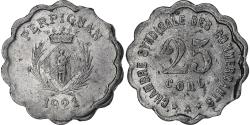 World Coins - France, Chambre syndicale des Commerçants - Perpignan, 25 Centimes, 1921