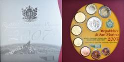 World Coins - San Marino, Set Euros, 2007, Coffret,