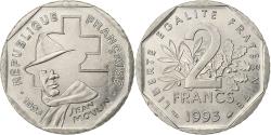 World Coins - France, 2 Francs, Jean Moulin, 1993, Paris, Nickel, , KM:876