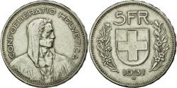 World Coins - Coin, Switzerland, 5 Francs, 1931, Bern, , Silver, KM:40