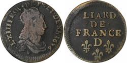 World Coins - France, Louis XIV, Liard, 1656, Vimy, Copper, , Gadoury:80
