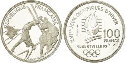 World Coins - Coin, France, Free-style skier, 100 Francs, 1990, BE, , Silver, KM:983