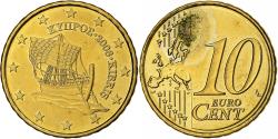World Coins - Cyprus, 10 Centimes, 2008, Nordic gold,