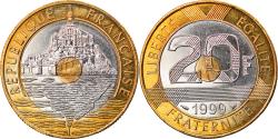 World Coins - Coin, France, Mont Saint Michel, 20 Francs, 1999, Paris, , Tri-Metallic
