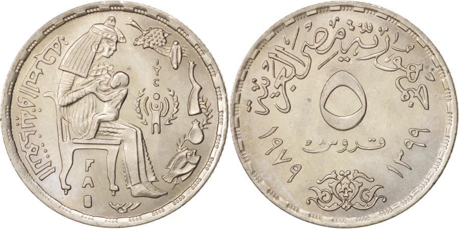 Egypt Piastres Copper Nickel Km African Coins