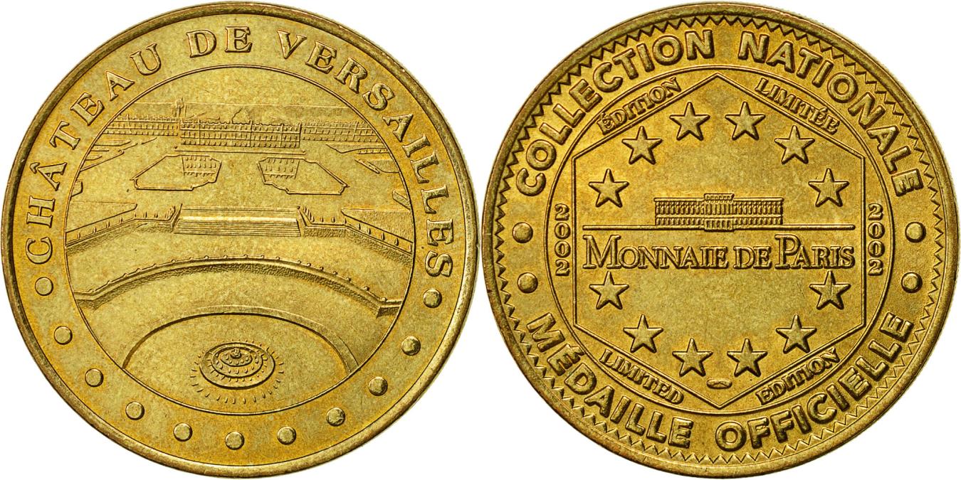 Monnaie de Paris 記念硬貨 4枚セット 2002年製 France, Token, Touristic token, Versailles - Château, 2002