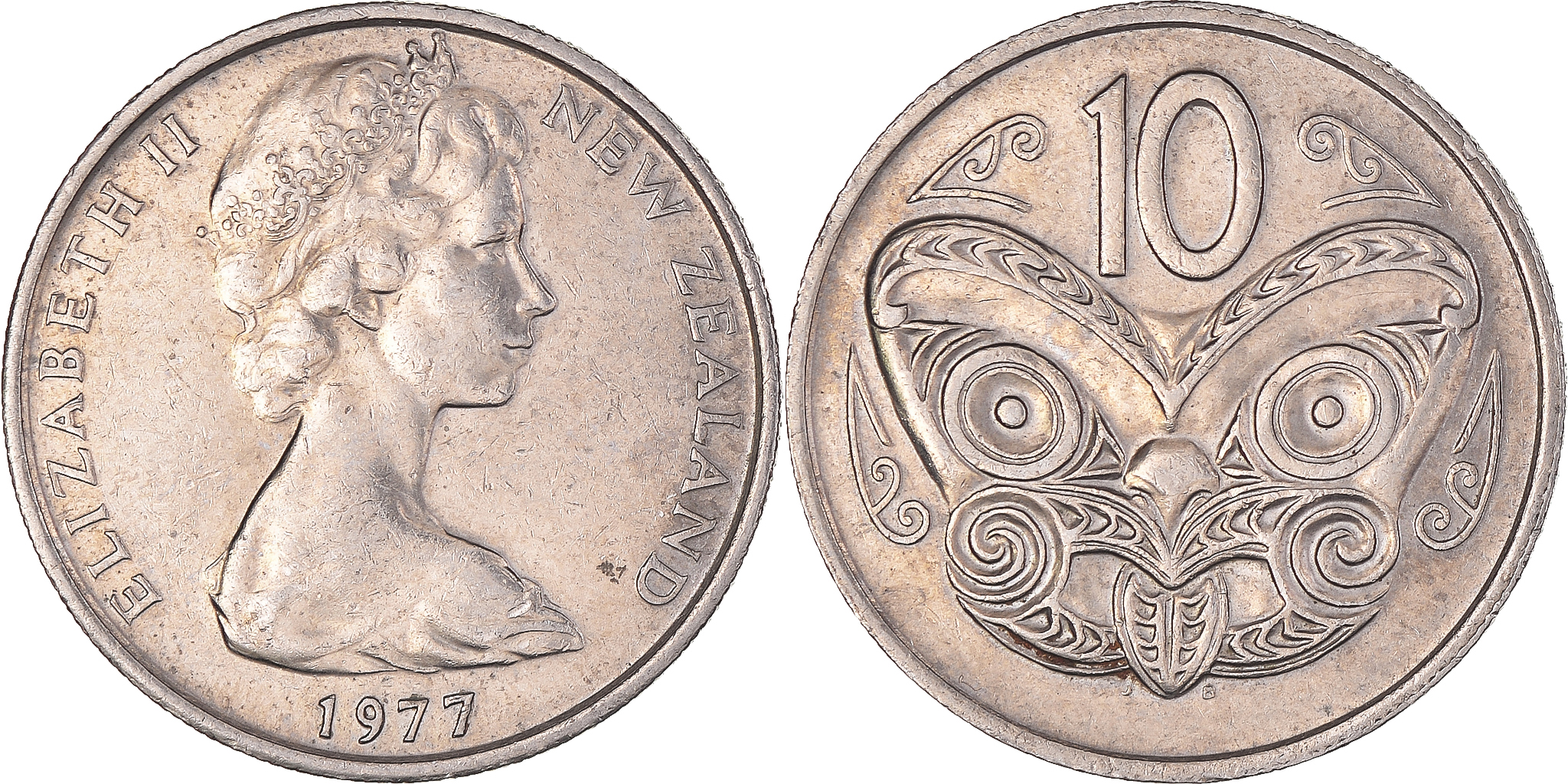 Coin, New Zealand, 10 Cents, 1977 | Australian & Oceanian Coins