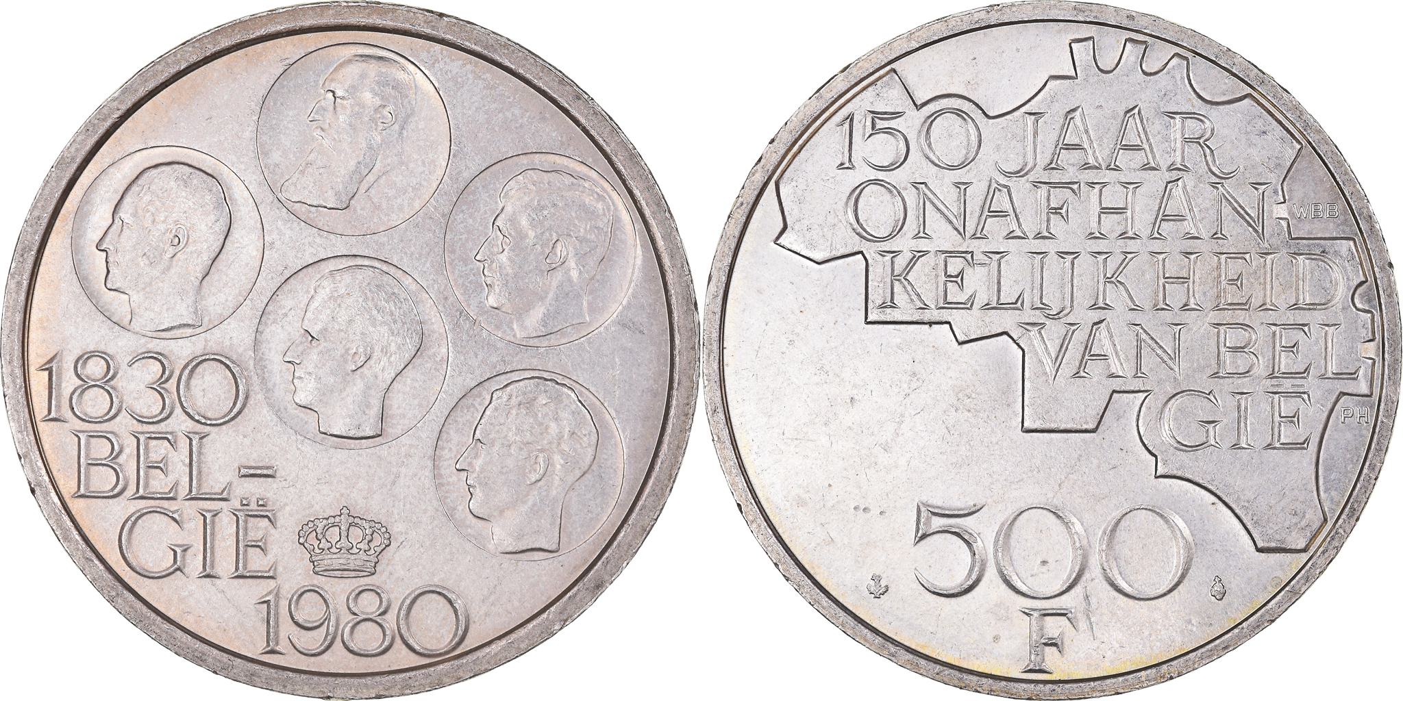 Coin, Belgium, 500 Francs, 500 Frank, 1980, Brussels, , Silver Clad