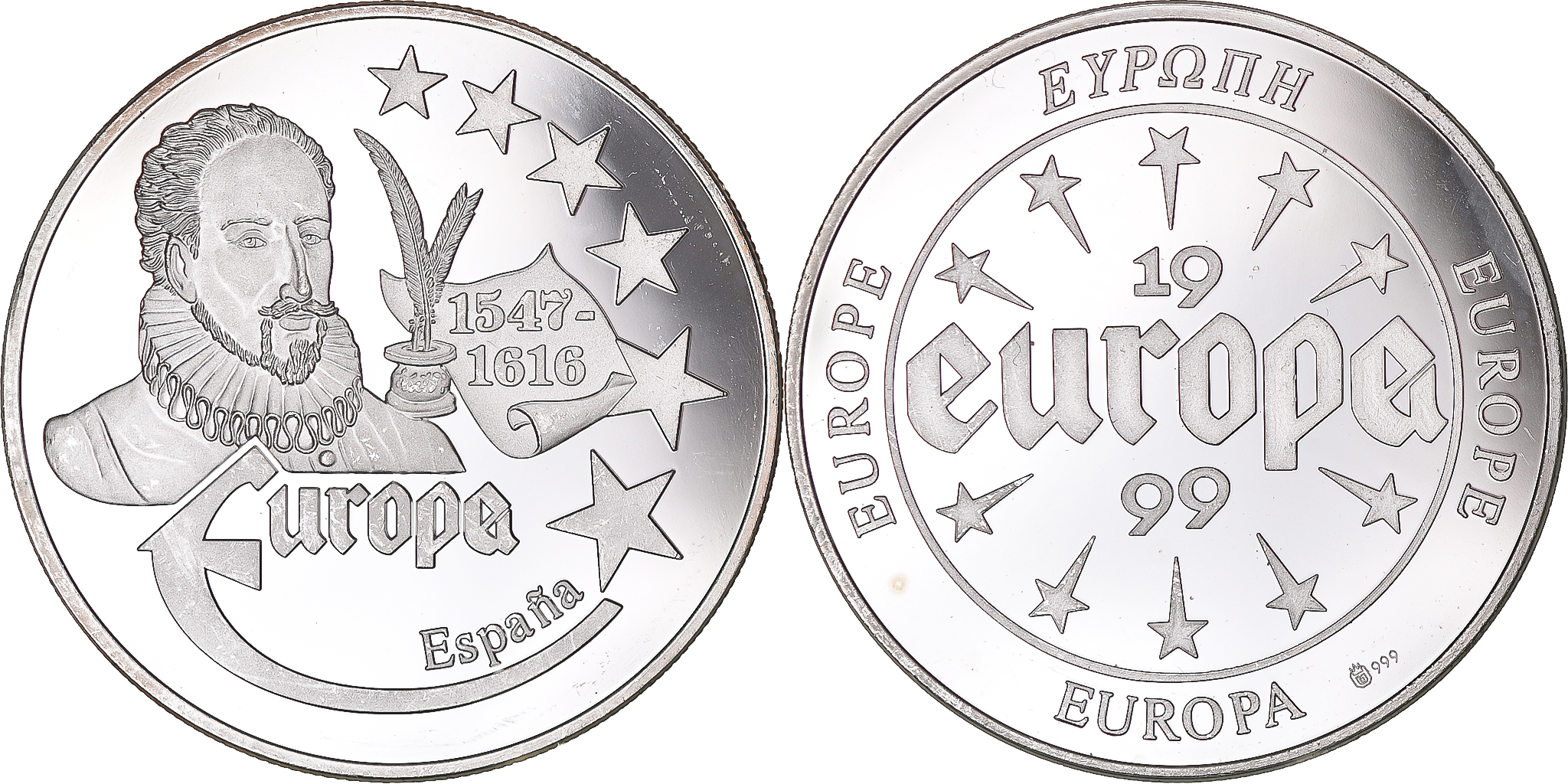 France, Medal, Europa, 1999, Spain, , Silver | Tokens & Medals