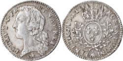 World Coins - Coin, France, Louis XV, 1/5 Écu au bandeau, 24 Sols, 1/5 ECU, 1741, Metz