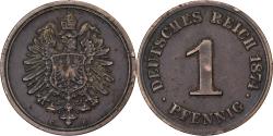 World Coins - German Empire, Wilhelm I, Pfennig, 1874, Frankfurt, Copper, , KM:1