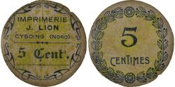 World Coins - Coin, France, Imprimerie J. LION, Cysoing, 5 Centimes, , Cardboard