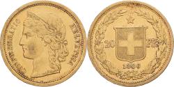 World Coins - Switzerland, 20 Francs, 1886, Bern, Gold, , KM:31.3