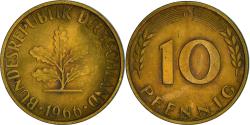 World Coins - Coin, GERMANY - FEDERAL REPUBLIC, 10 Pfennig, 1966, Karlsruhe, , Brass