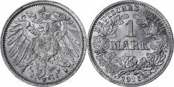 World Coins - GERMANY - EMPIRE, Wilhelm II, Mark, 1915, Muldenhütten, Silver,