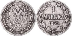 World Coins - Coin, Finland, Alexander II, Markka, 1865, Helsinki, , Silver, KM:3.1