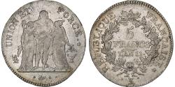World Coins - France, 5 Francs, AN 11, Bordeaux, Silver, , Gadoury:563a