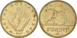 World Coins - Coin, Hungary, 20 Forint, 2007, Budapest, , Nickel-brass, KM:696