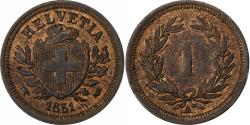 World Coins - Switzerland, Rappen, 1851, Paris, Bronze, , KM:3