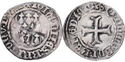 World Coins - Duchy of Brittany, Blanc à la targe, 1430 - 1440, Rennes, Billon,