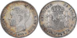 World Coins - Spain, Alfonso XIII, Peseta, 1899, Madrid, Silver, , KM:706