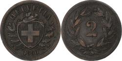 World Coins - Switzerland, 2 Rappen, 1850, Paris, Bronze, , KM:4