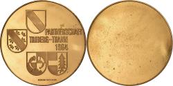 World Coins - Switzerland, Medal, Partnerschaft Triberg-Thann, 1964, Gilt Metal, Huguenin
